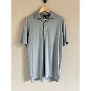 Dunning Golf Polo Short-Sleeved  Men's Medium  In Blue/Light Green